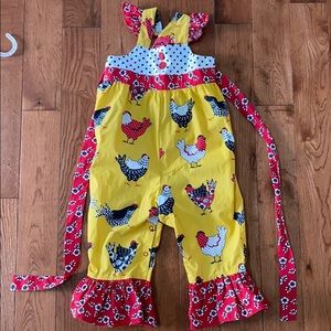 Eleanor Rose Chicken romper/jumpsuit/one piece 2T
